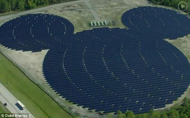 迪斯尼修建大型米老鼠太阳能发电厂双语